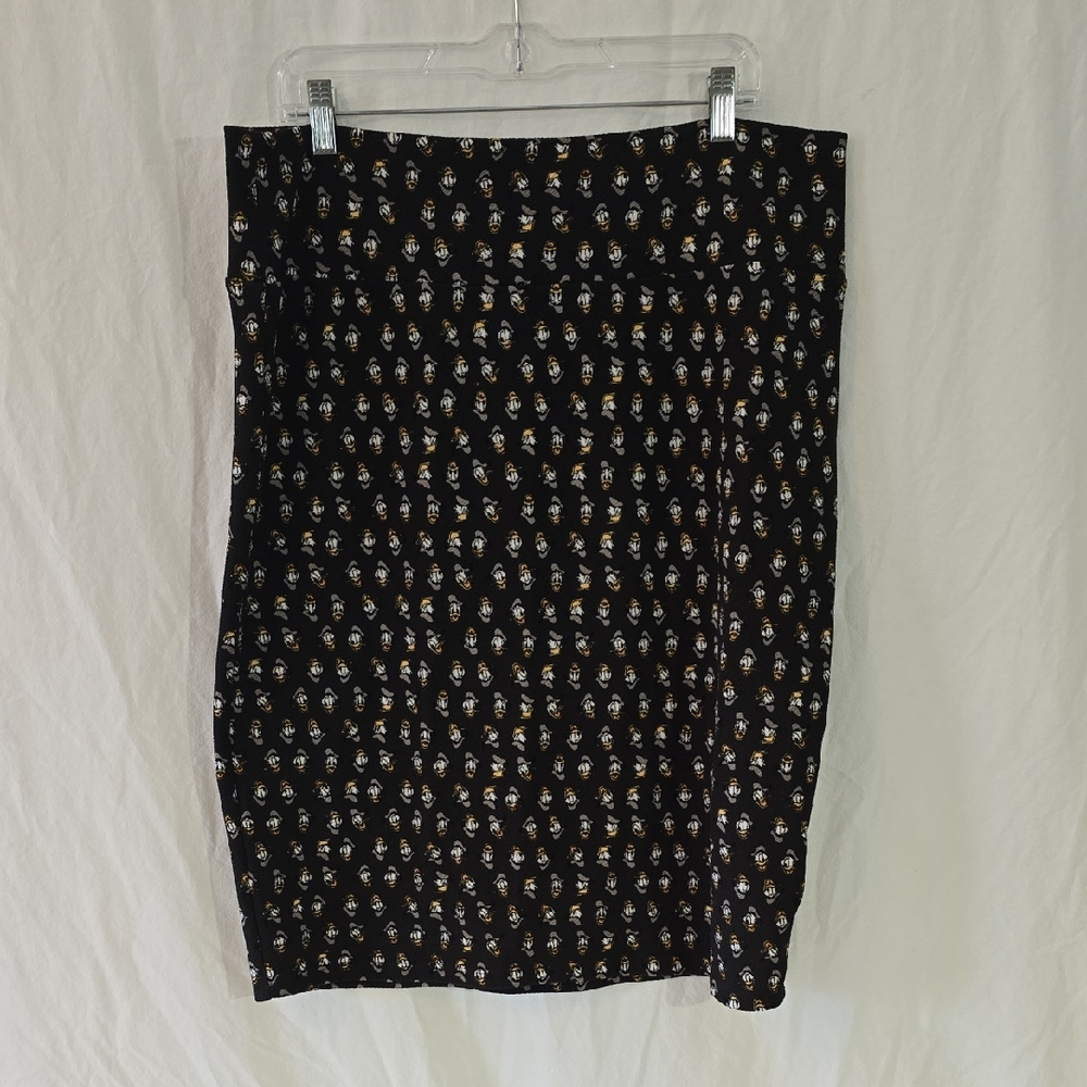 LuLaRoe Disney Donald Duck Patterned Pencil Skirt